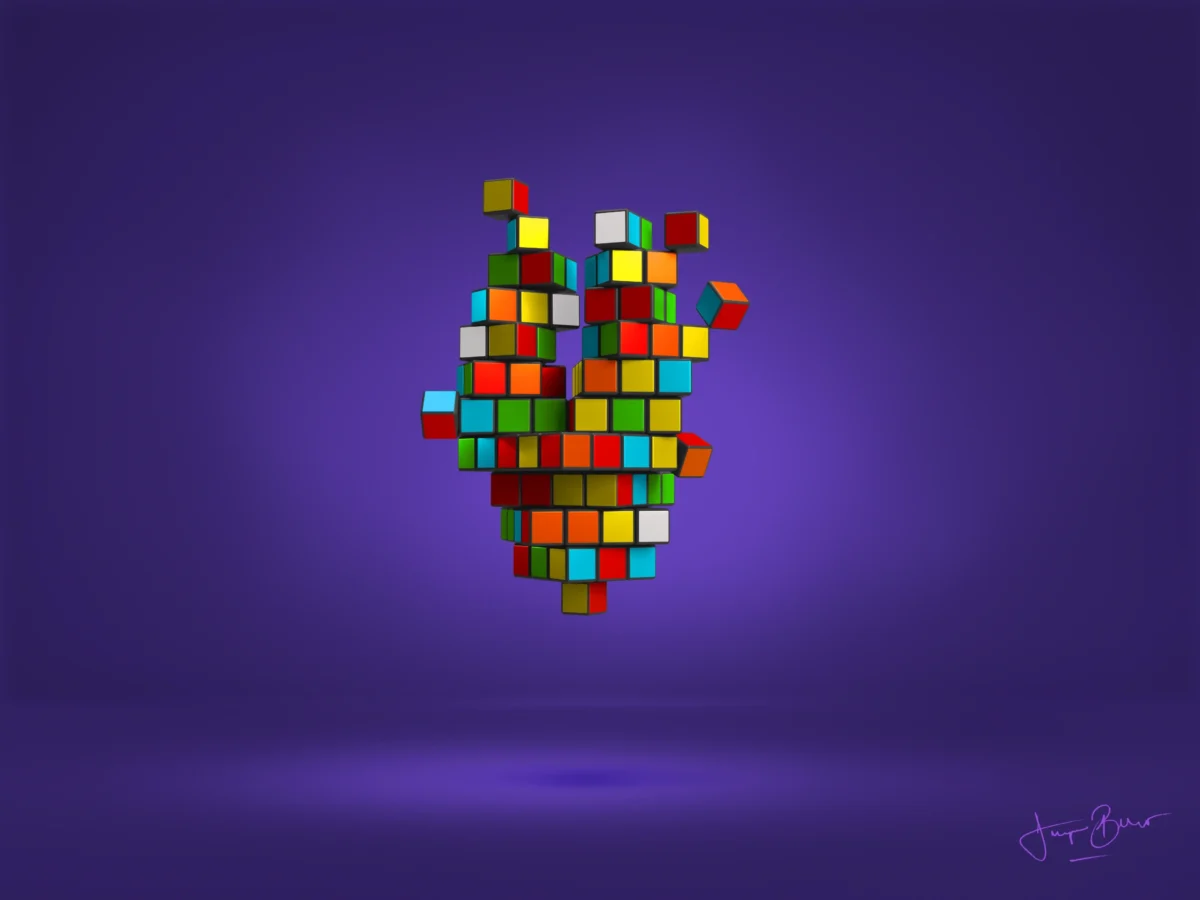 Heart Impossible Cube