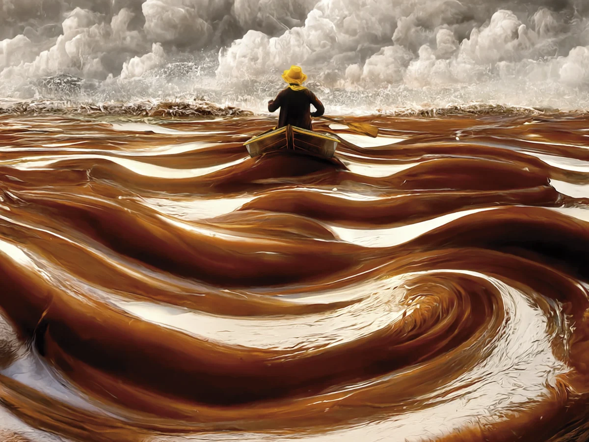 Remando en dulce de leche