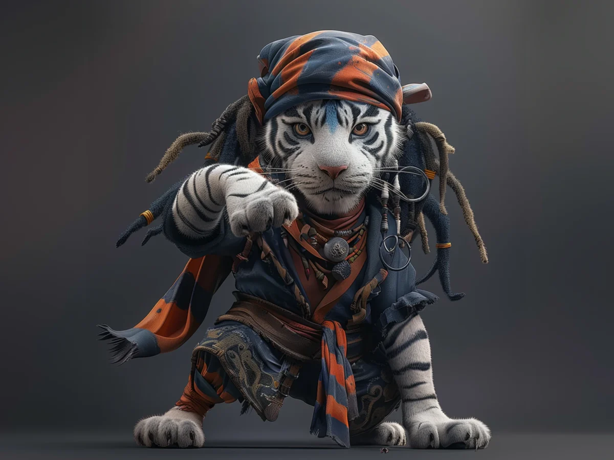 Baby Withe Tiger Pirate